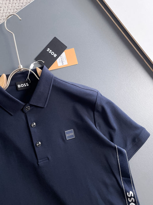 BOSS Inspired Men's Quick-Dry Polo Shirt, Breathable Business Casual Short Sleeve Top
