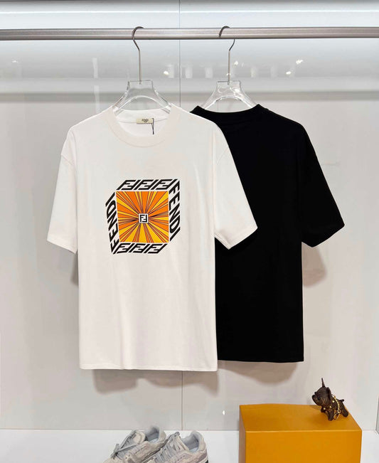 Square Logo Print T-Shirt | FENDI Inspired Luxury Style