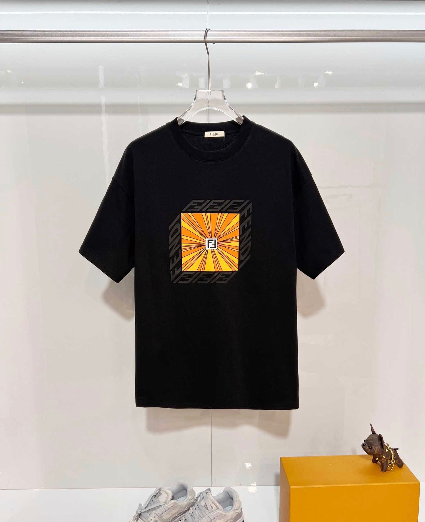 Square Logo Print T-Shirt | FENDI Inspired Luxury Style
