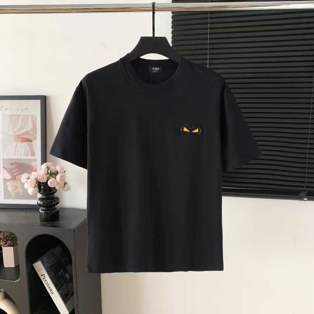 Chest Logo Embroidered T-Shirt | FENDI Inspired Luxury Style