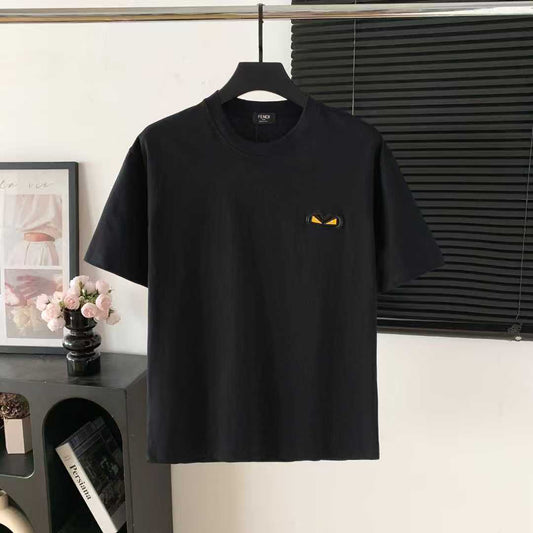 Chest Logo Embroidered T-Shirt | FENDI Inspired Luxury Style