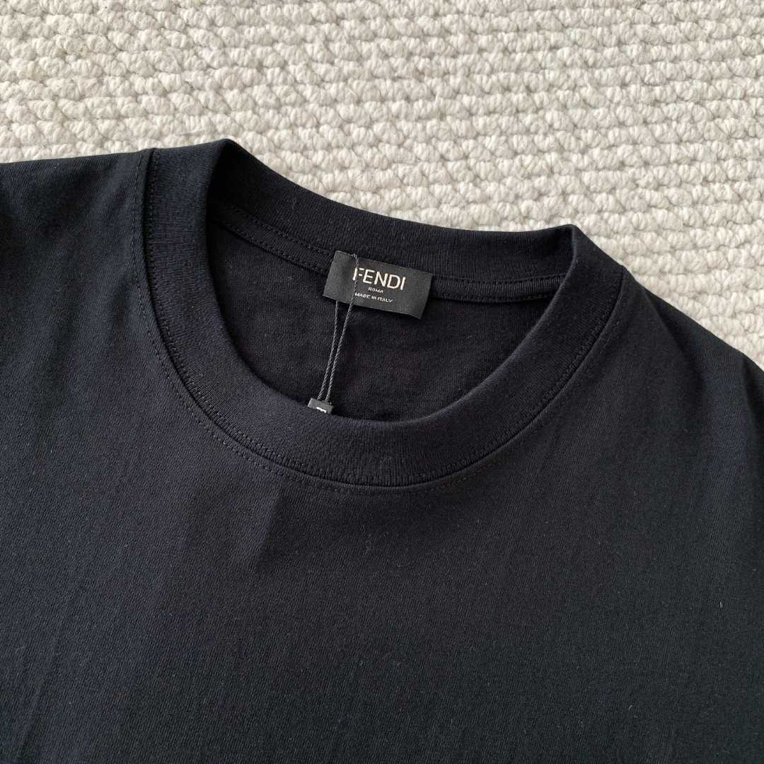 Chest Logo Embroidered T-Shirt | FENDI Inspired Luxury Style
