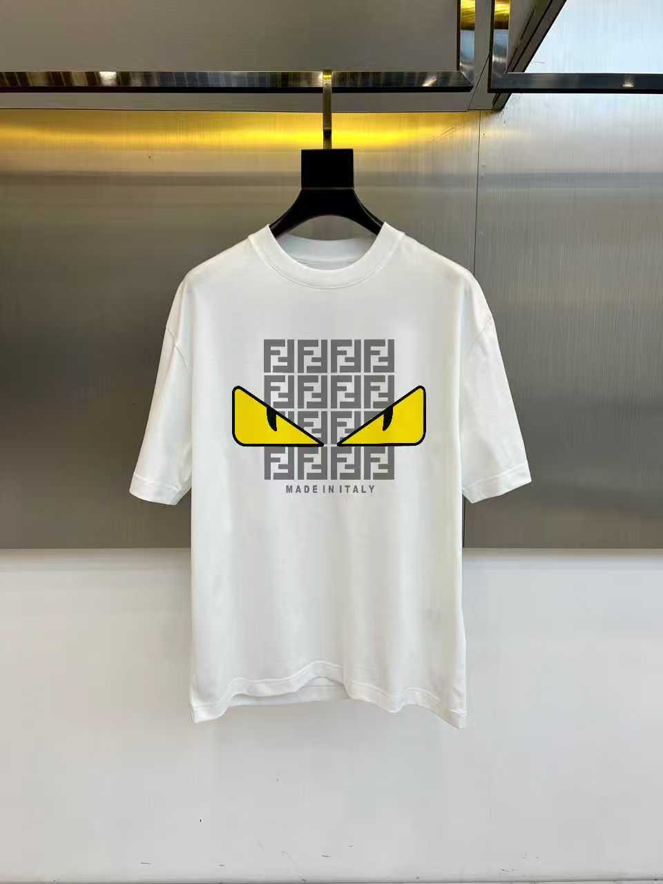 Fendi Inspired Double Yarn Cotton Short Sleeve T-shirt,