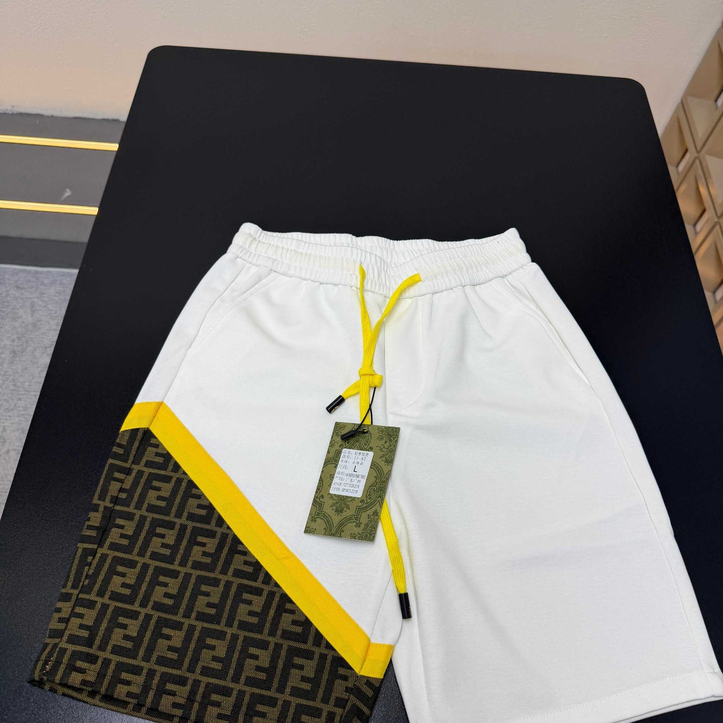 Fendi Inspired Letter Print Drawstring Shorts | Summer New Arrival