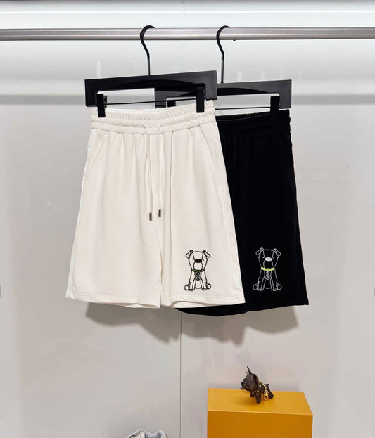 Fendi Inspired 2026 Embroidered Logo Casual Shorts