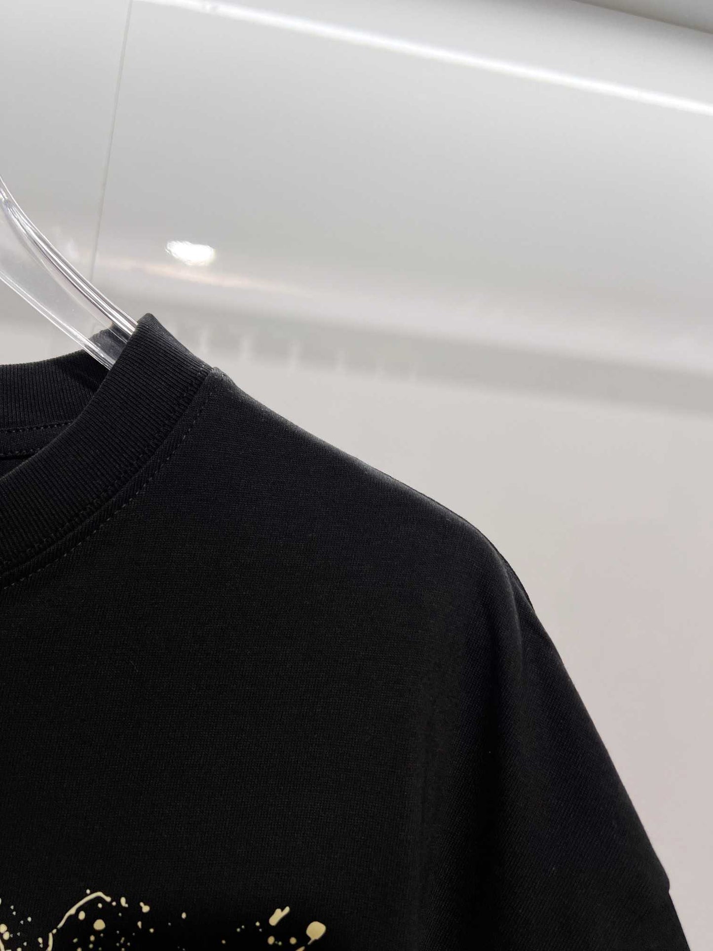 Fendi Inspired 300G Crew Neck T-shirt with Flocked Monster Eyes