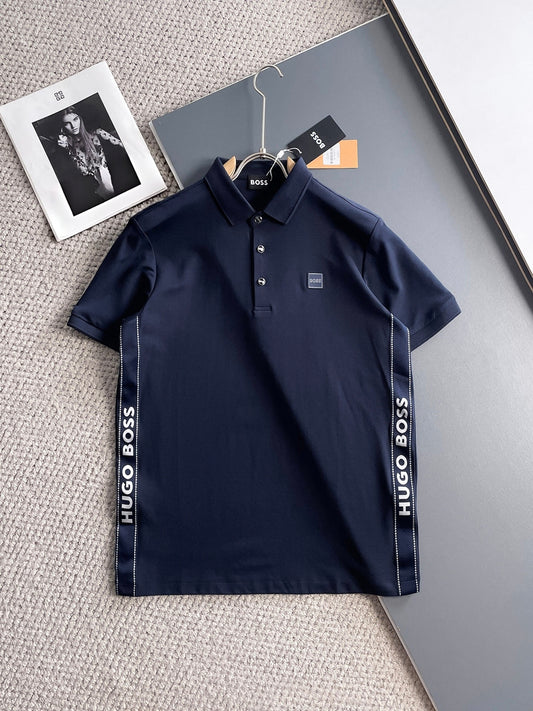 BOSS Inspired Men's Quick-Dry Polo Shirt, Breathable Business Casual Short Sleeve Top