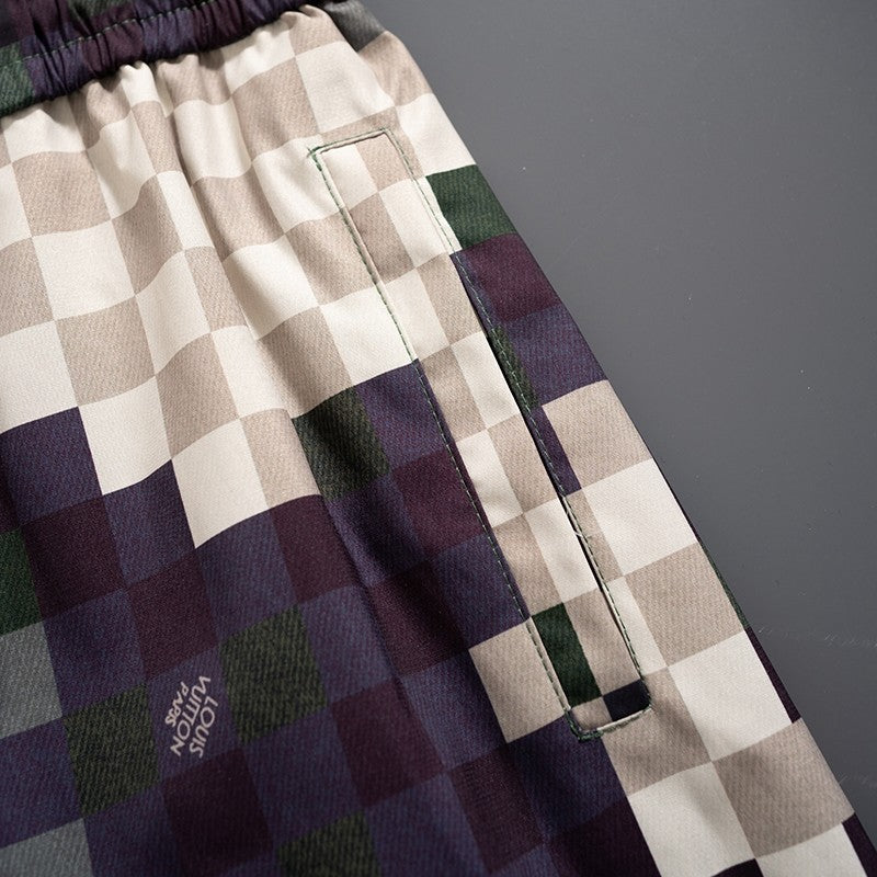 LV Inspired Men's Quick Dry Beach Shorts, Summer Swim Trunks
