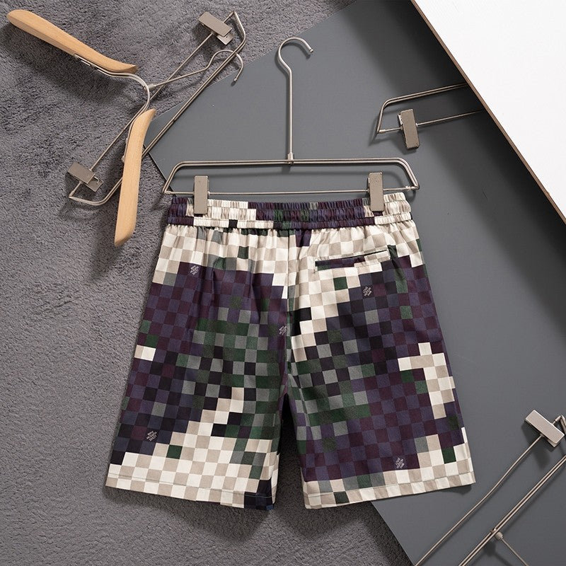 LV Inspired Men's Quick Dry Beach Shorts, Summer Swim Trunks