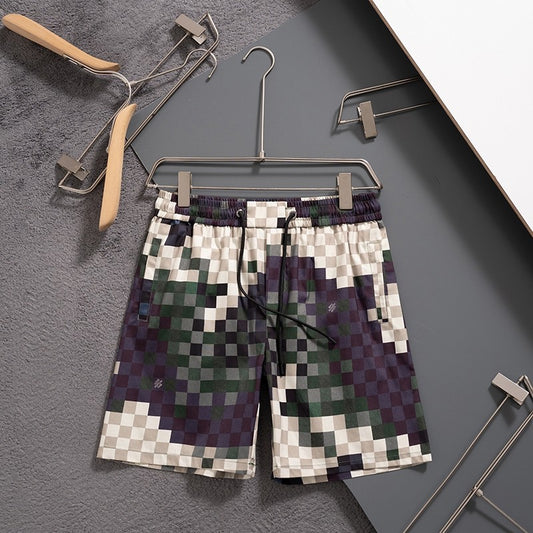 LV Inspired Men's Quick Dry Beach Shorts, Summer Swim Trunks