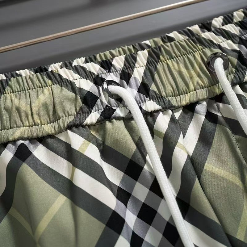 Burberry Inspired Men's Plaid Quick-Dry Beach Shorts