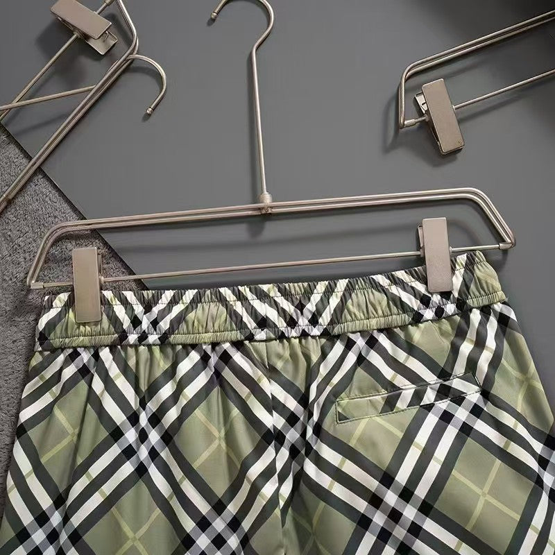 Burberry Inspired Men's Plaid Quick-Dry Beach Shorts