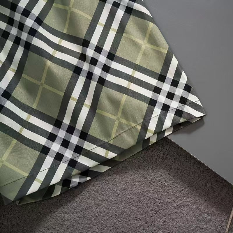 Burberry Inspired Men's Plaid Quick-Dry Beach Shorts