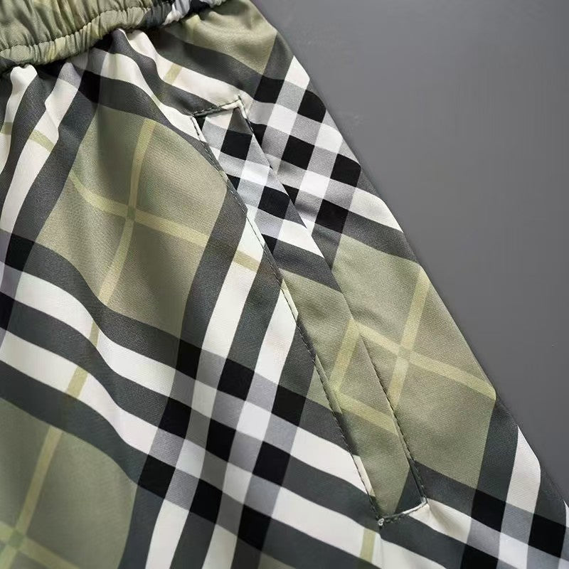 Burberry Inspired Men's Plaid Quick-Dry Beach Shorts