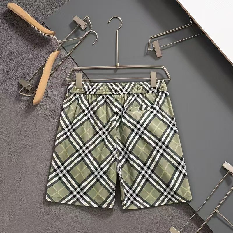 Burberry Inspired Men's Plaid Quick-Dry Beach Shorts