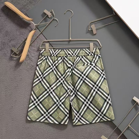 Burberry Inspired Men's Plaid Quick-Dry Beach Shorts