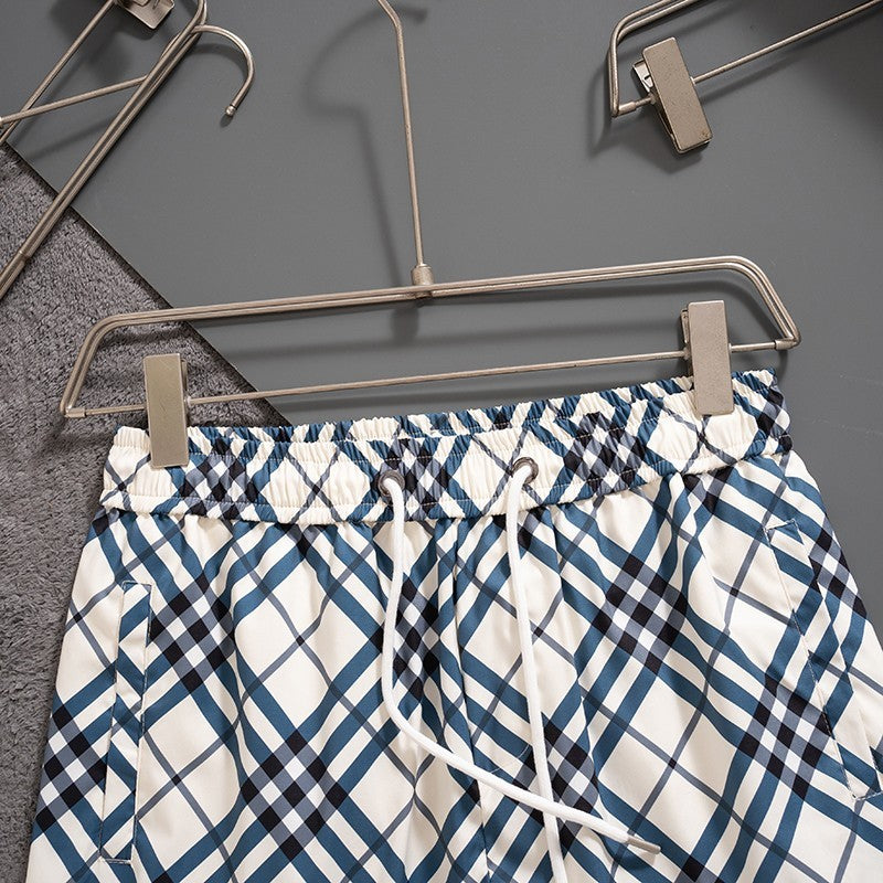 Burberry Inspired Men's Plaid Quick-Dry Beach Shorts