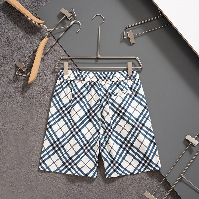 Burberry Inspired Men's Plaid Quick-Dry Beach Shorts