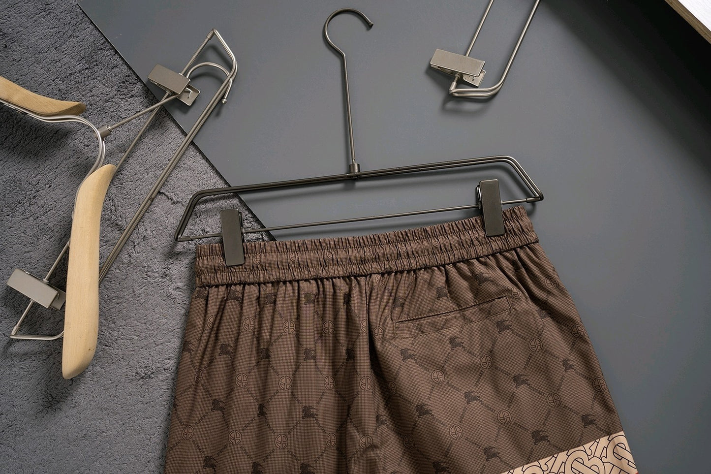 Burberry Inspired Men's Monogram Quick-Dry Beach Shorts