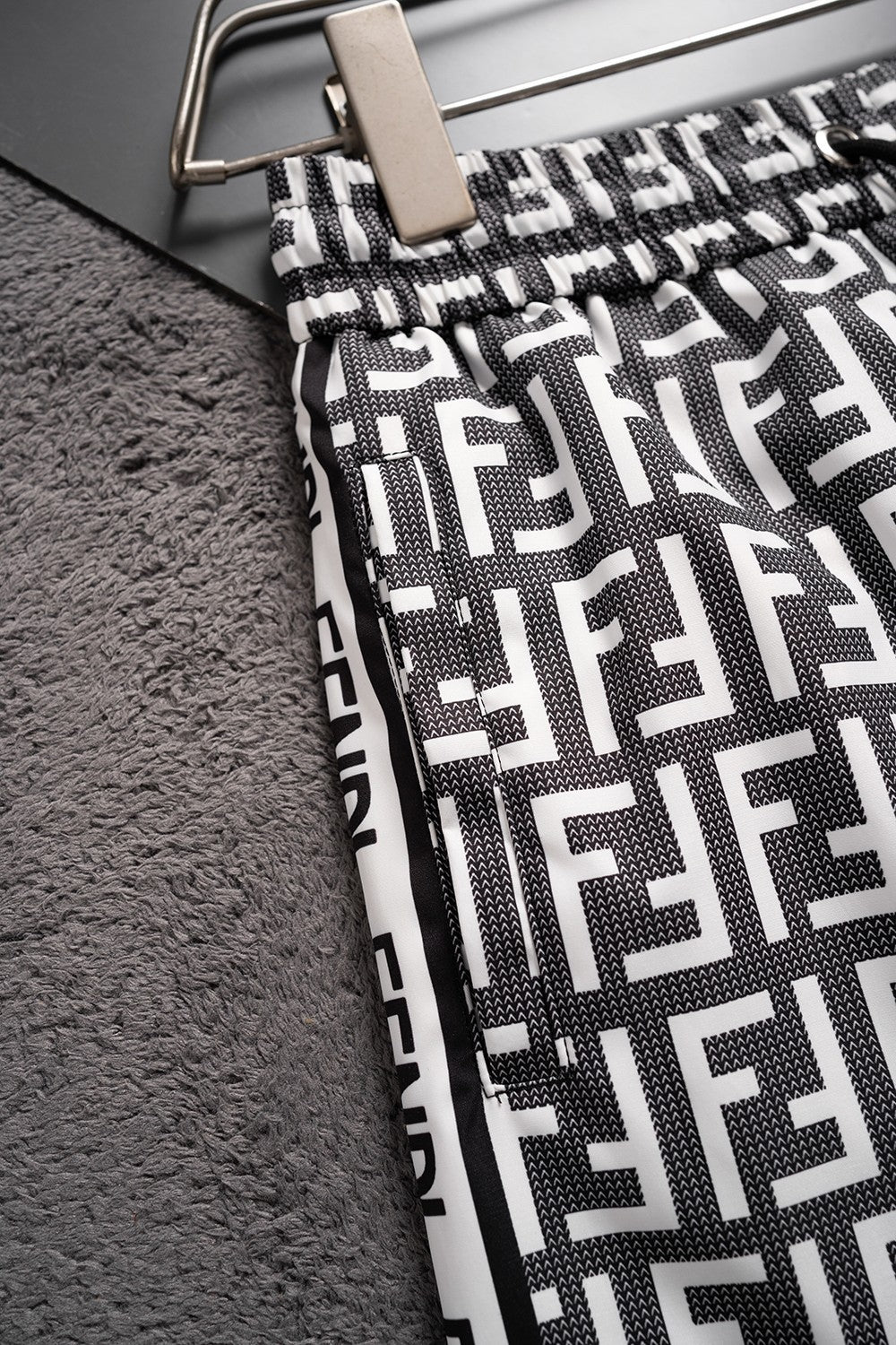 Fendi Inspired Men's FF Monogram Quick-Dry Beach Shorts