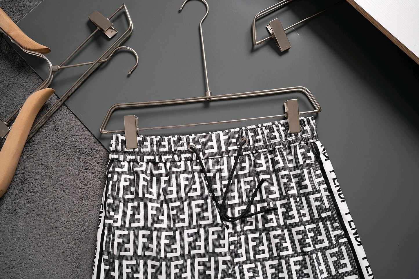 Fendi Inspired Men's FF Monogram Quick-Dry Beach Shorts