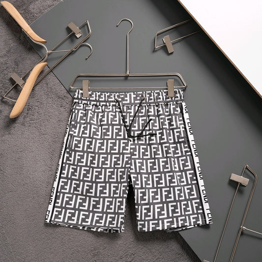 Fendi Inspired Men's FF Monogram Quick-Dry Beach Shorts