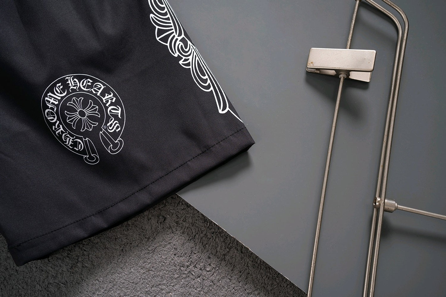 Chrome Hearts Inspired Men's Horseshoe Logo Quick-Dry Beach Shorts