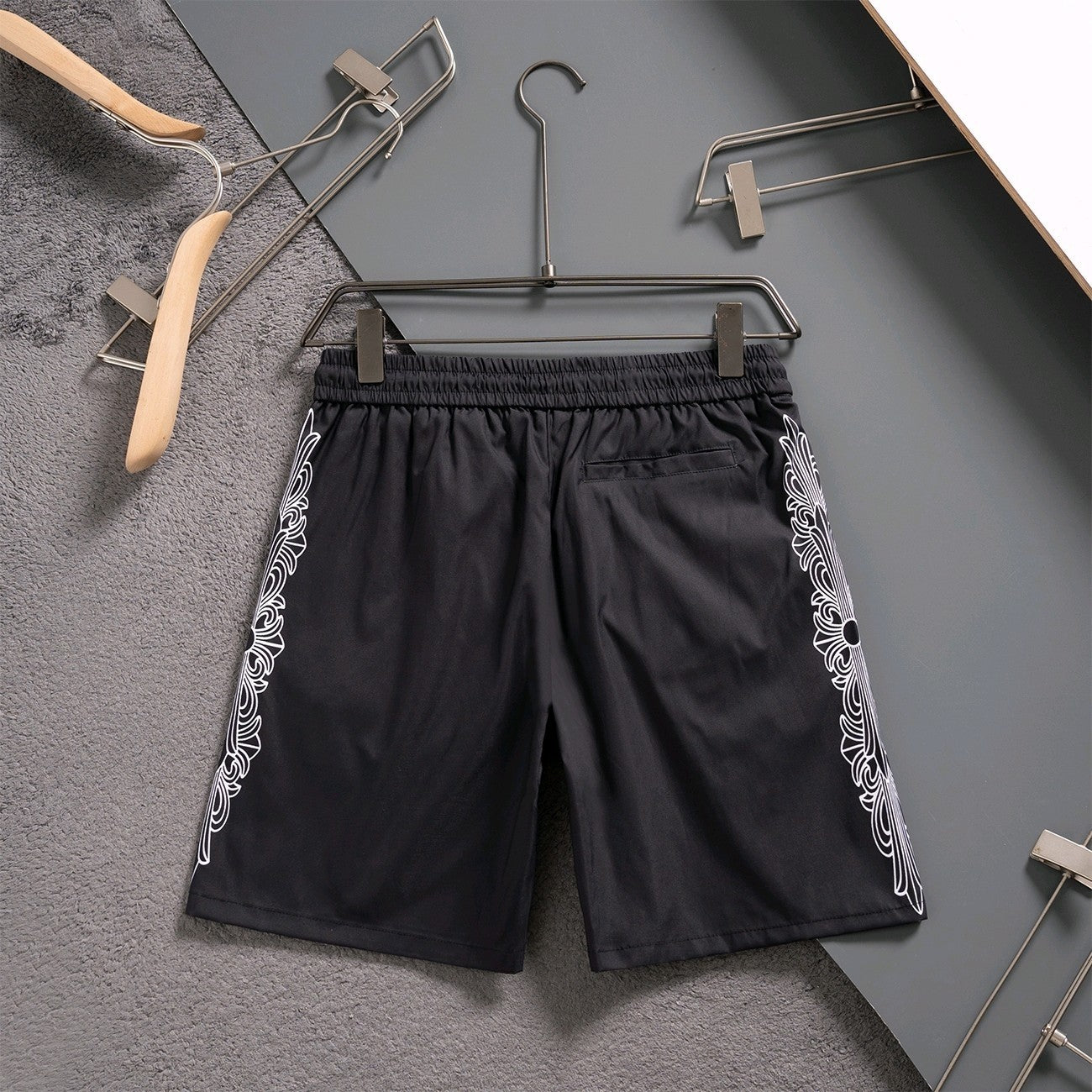 Chrome Hearts Inspired Men's Horseshoe Logo Quick-Dry Beach Shorts