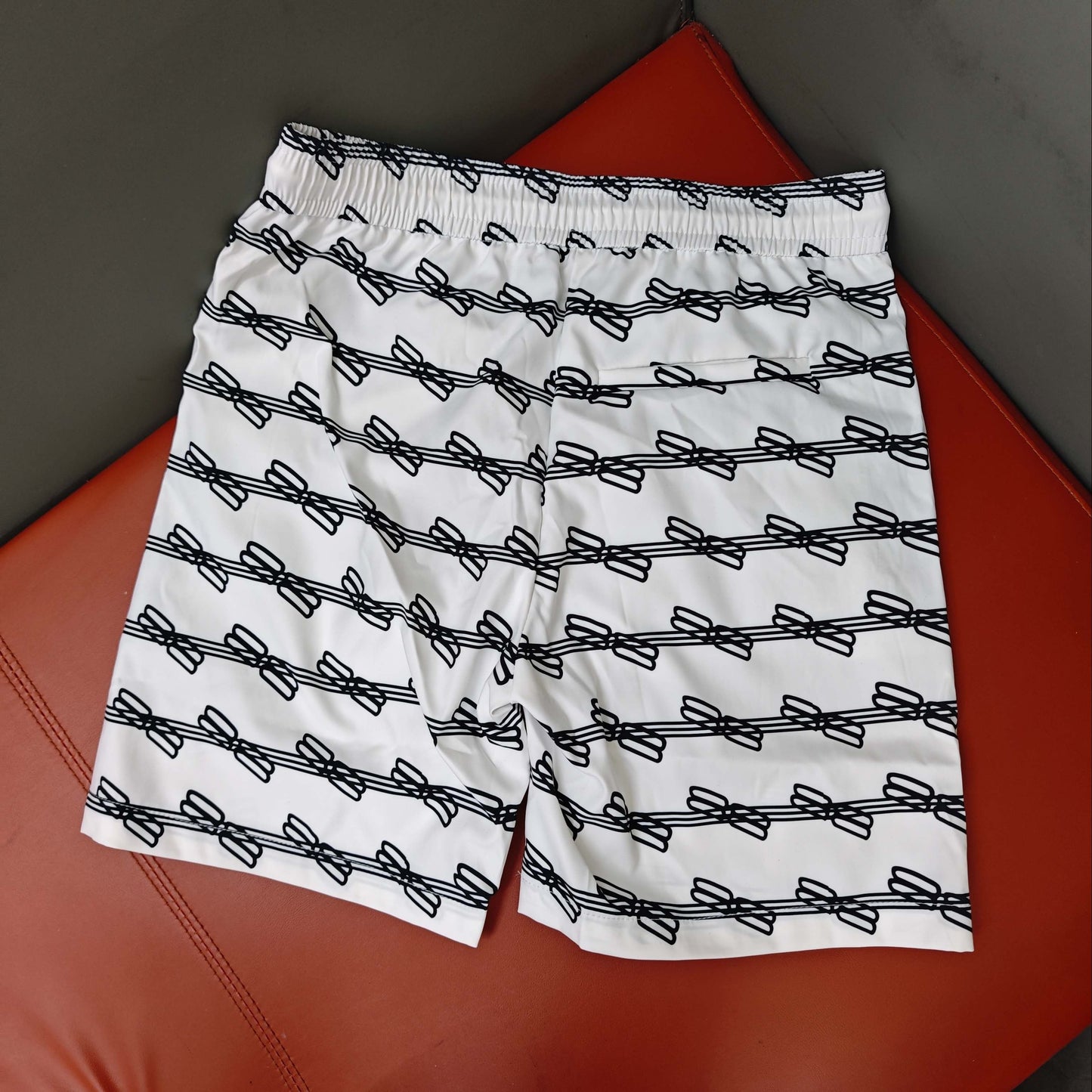 Balenciaga Inspired Men's All-Over Logo Print Quick-Dry Beach Shorts