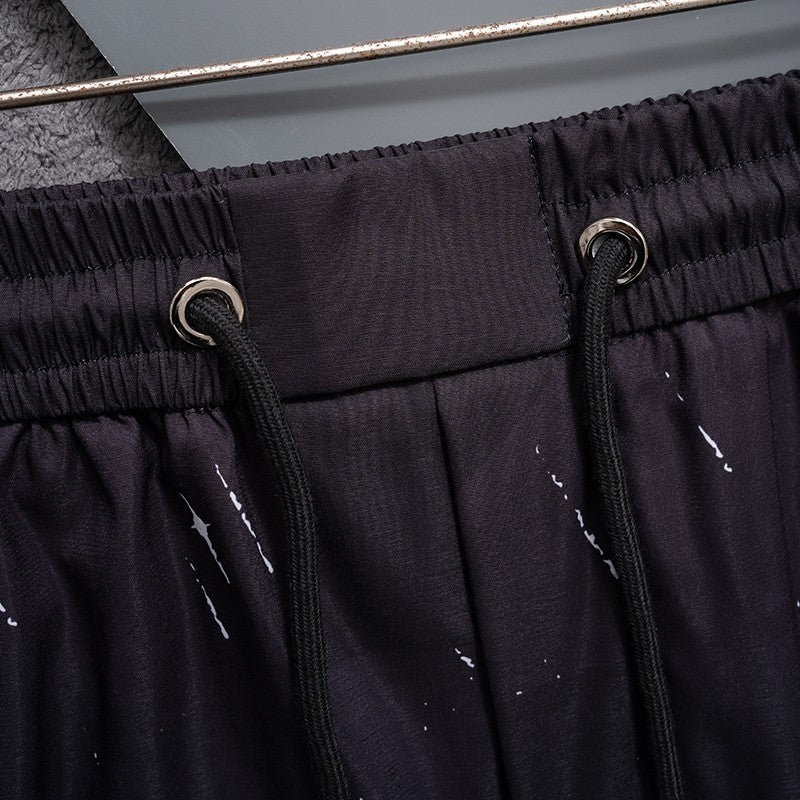 Dior Inspired Men's Speckled Logo Quick-Dry Beach Shorts