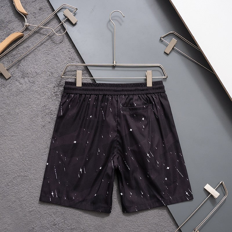 Dior Inspired Men's Speckled Logo Quick-Dry Beach Shorts