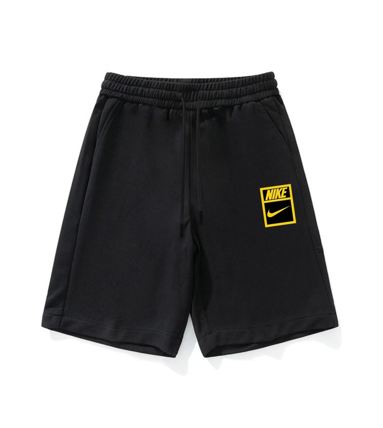 Nike Inspired Summer Loose Fit Cotton Shorts, Black & Grey