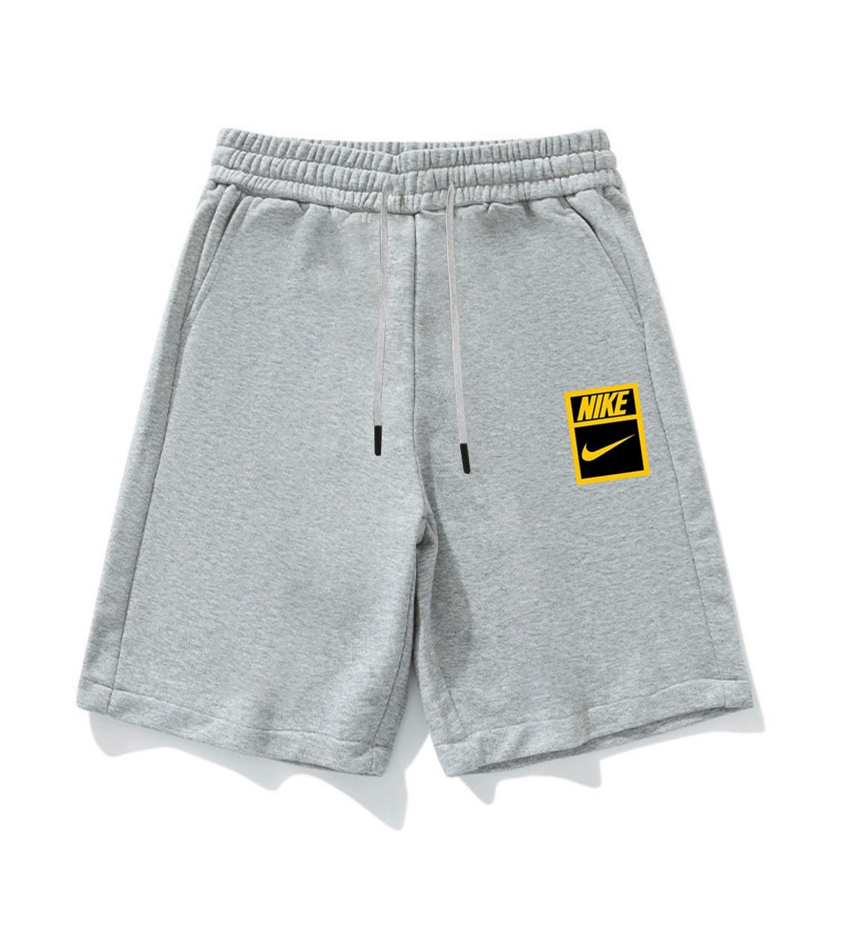 Nike Inspired Summer Loose Fit Cotton Shorts, Black & Grey